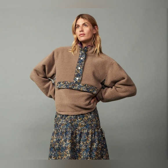 Current Air REVERSIBLE SHERPA FLEECE PULLOVER sweater size XS - Picture 1 of 13